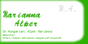 marianna alper business card